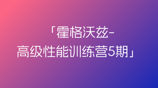 霍格沃兹-高级性能训练营5期